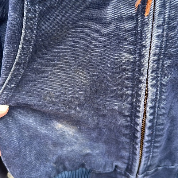 Vintage Carhartt J130 Y2K 2004 Hooded Canvas Grunge Weathered Jacket Large - Picture 7 of 10